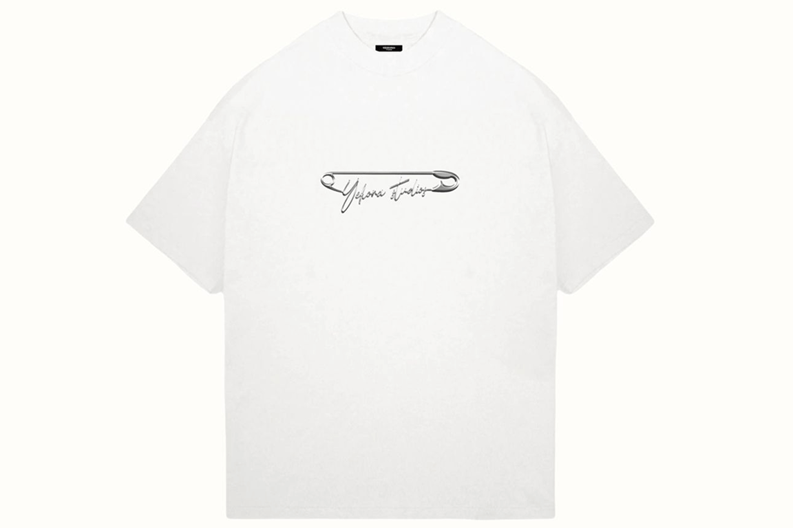 Safety Pin T-shirt - Flat White