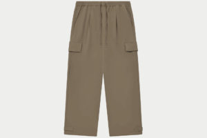 TECHNICAL WIDE LEG TROUSERS KHAKI