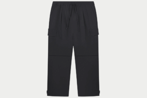 TECHNICAL WIDE LEG TROUSERS BLACK