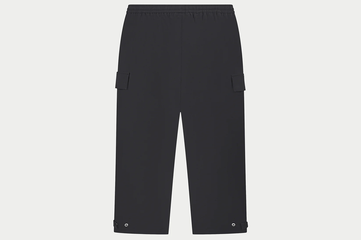 TECHNICAL WIDE LEG TROUSERS BLACK