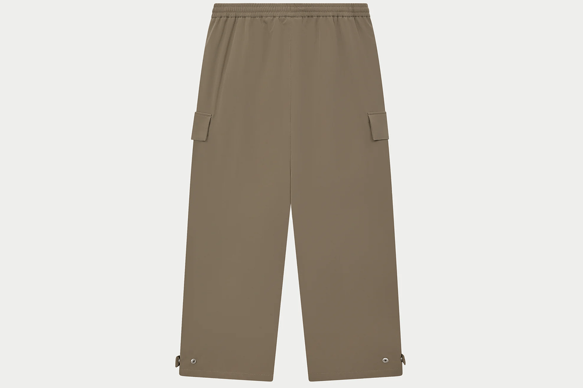TECHNICAL WIDE LEG TROUSERS KHAKI