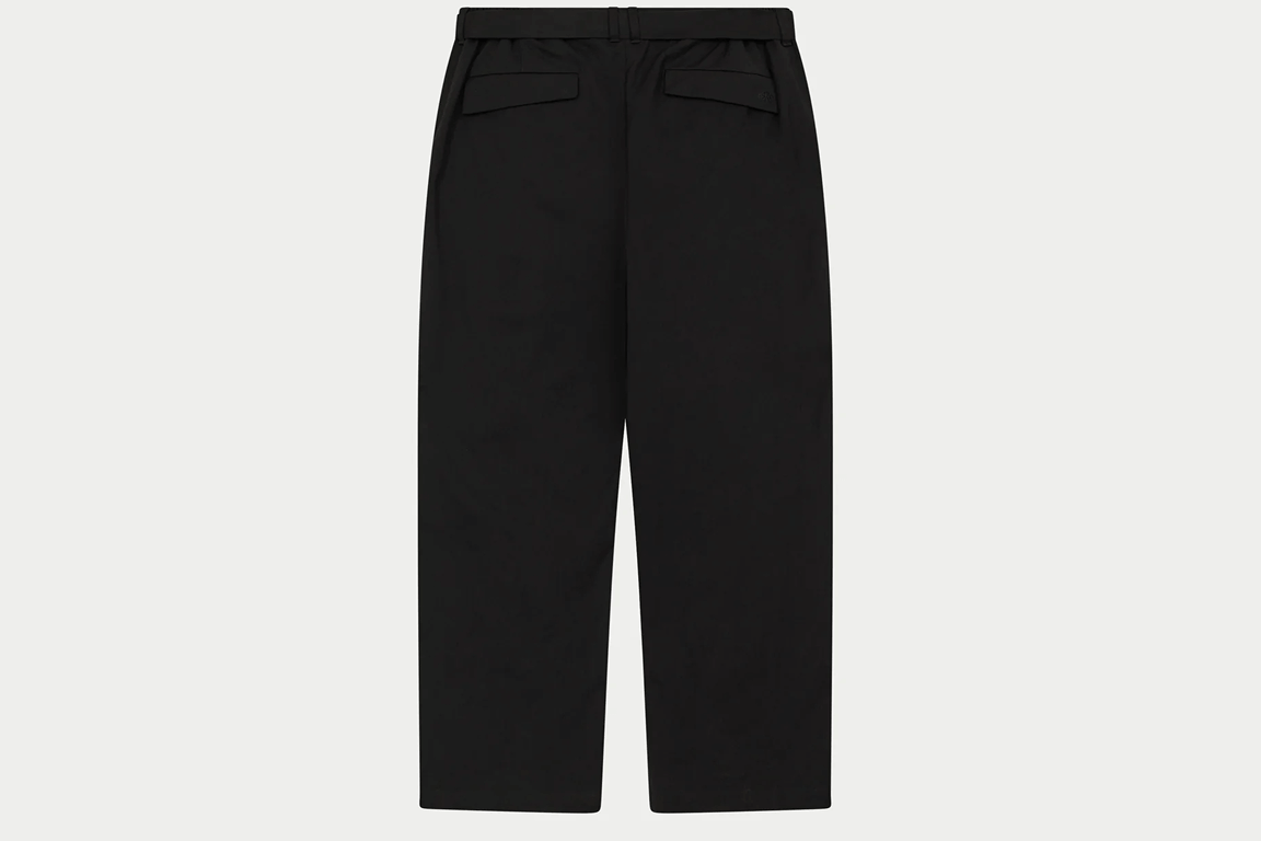SMART TIE BELTED TROUSERS BLACK