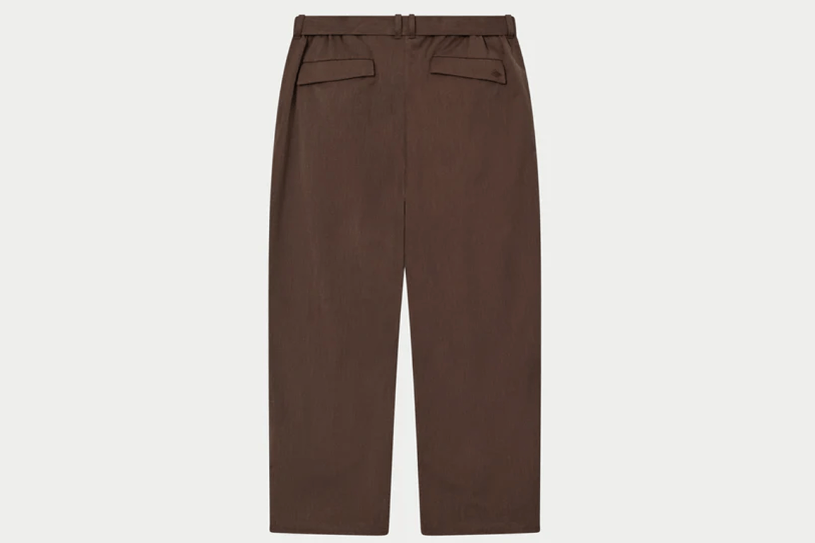SMART TIE BELTED TROUSERS BROWN