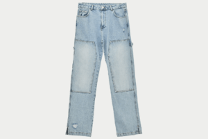 DENIM RIVET DETAIL CARPENTER JEANS