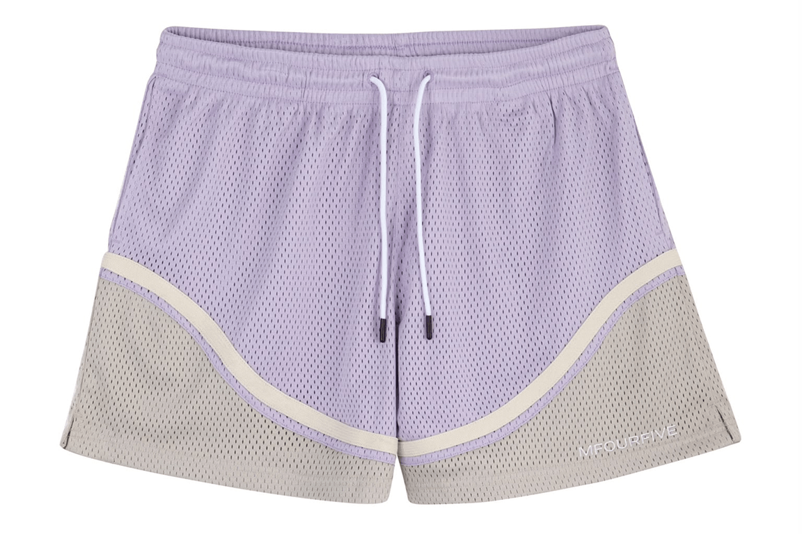 Purple & Grey Mesh Basketball Shorts