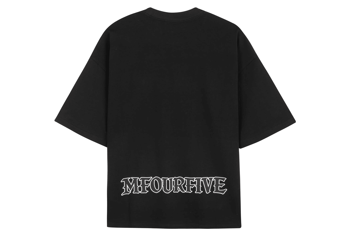  Mfourfive Black Inverted Gothic Tee