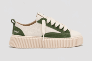 Sneakers 2027 Green Grain Leather Mix