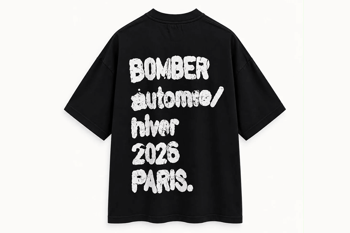 BOMBER - AUTOMNE HIVER T-SHIRT BLACK